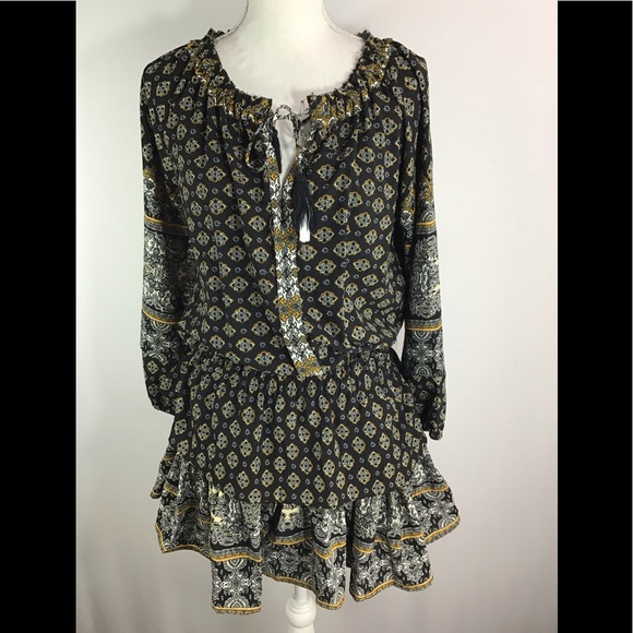 KAS NEW YORK Ruffle Mini Dress. Size S/MSRP $145 - Picture 1 of 5
